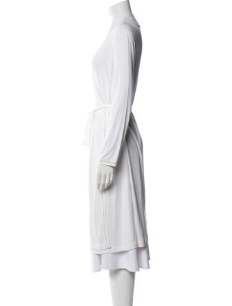 Frette Lace Trim Embellishment Robe