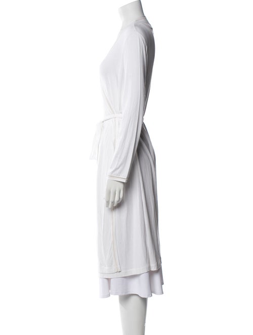 Frette Lace Trim Embellishment Robe