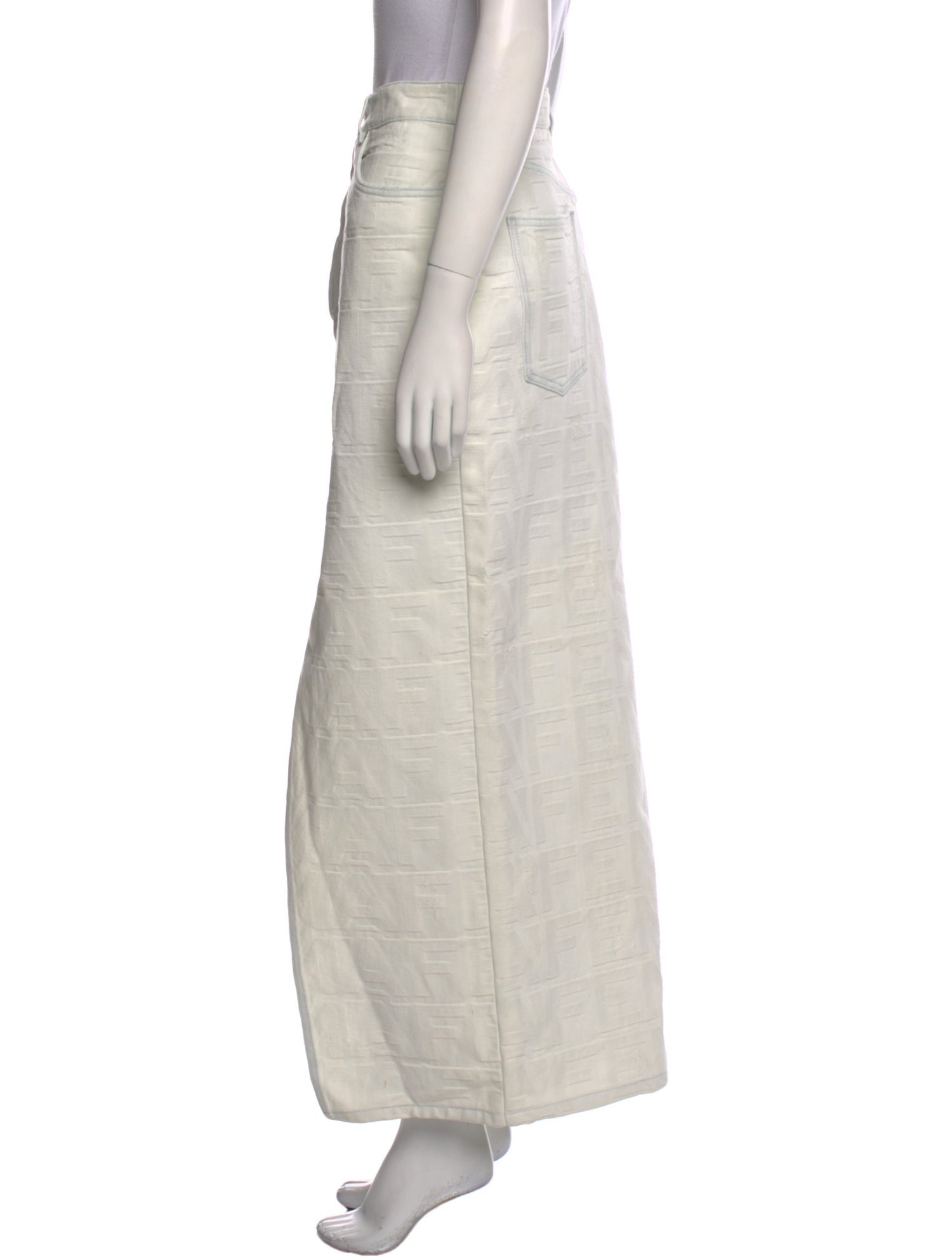 Fendi by Marc Jacobs Embroidered Accent Long Skirt