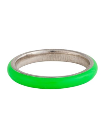 Fry Powers Enamel Thin Band Ring