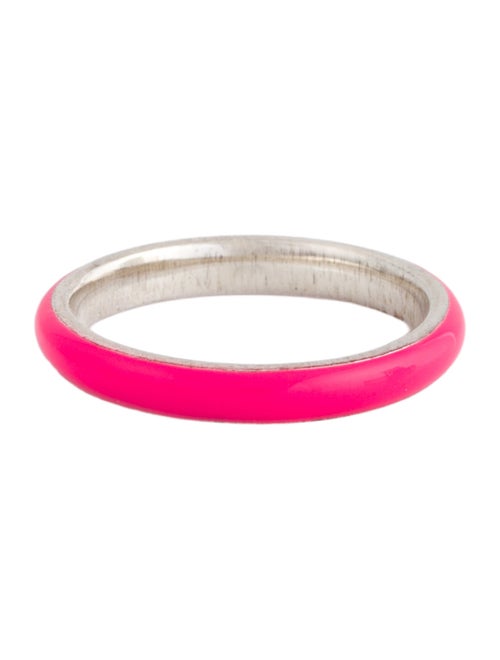 Fry Powers Enamel Thin Band Ring