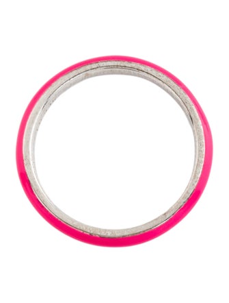 Fry Powers Enamel Thin Band Ring