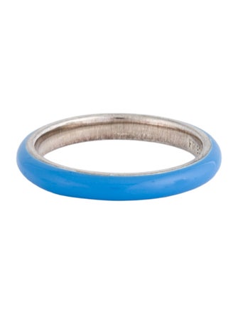 Fry Powers Enamel Thin Band Ring