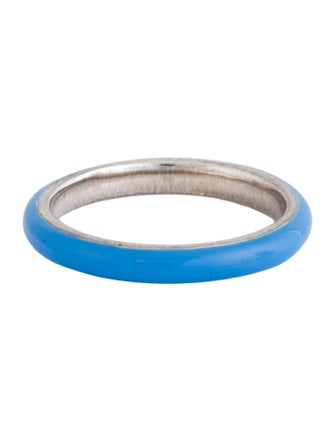 Fry Powers Enamel Thin Band Ring