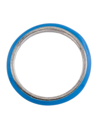 Fry Powers Enamel Thin Band Ring