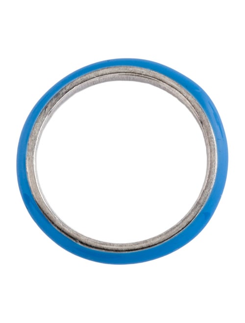 Fry Powers Enamel Thin Band Ring