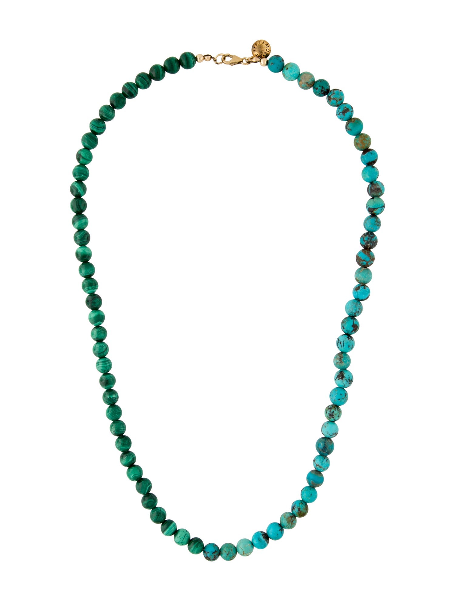 Fry Powers Turqoise & Malachite Rope Necklace