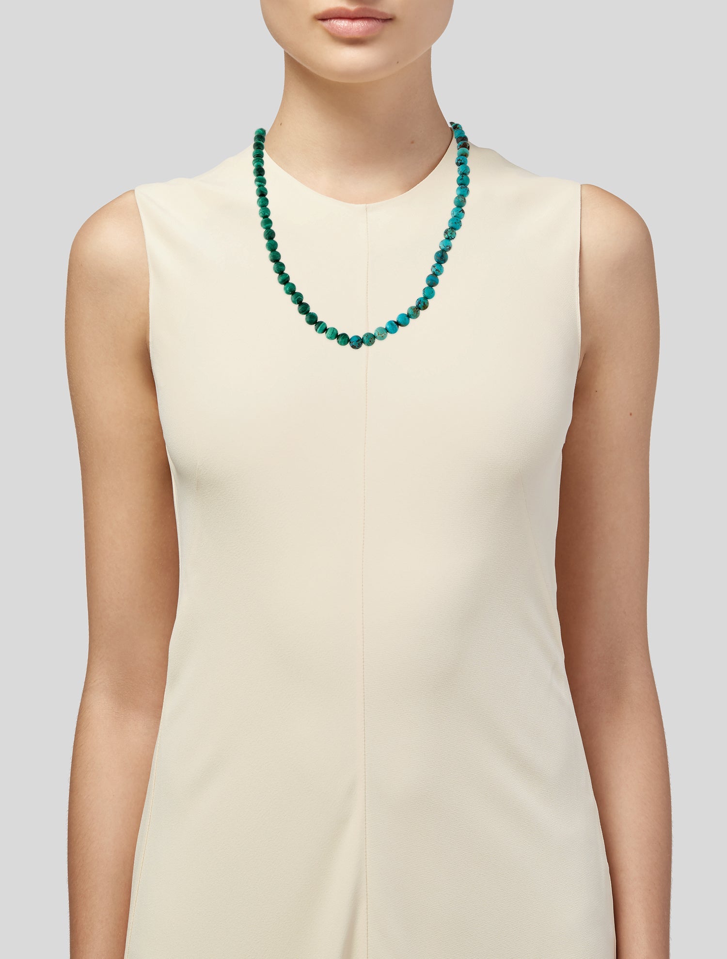 Fry Powers Turqoise & Malachite Rope Necklace
