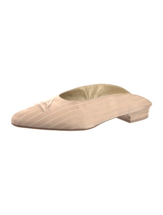 Fernando Sanchez Leather Embroidered Accent Mules