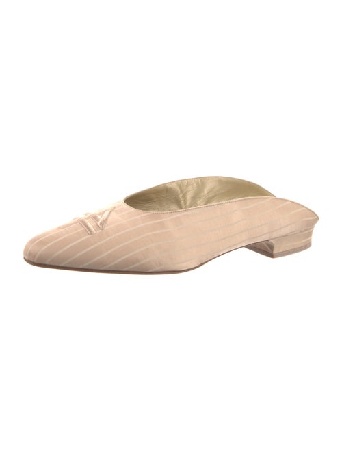 Fernando Sanchez Leather Embroidered Accent Mules