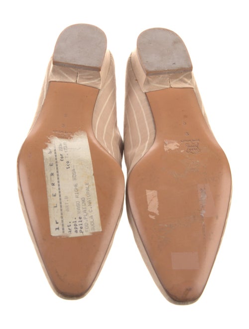 Fernando Sanchez Leather Embroidered Accent Mules