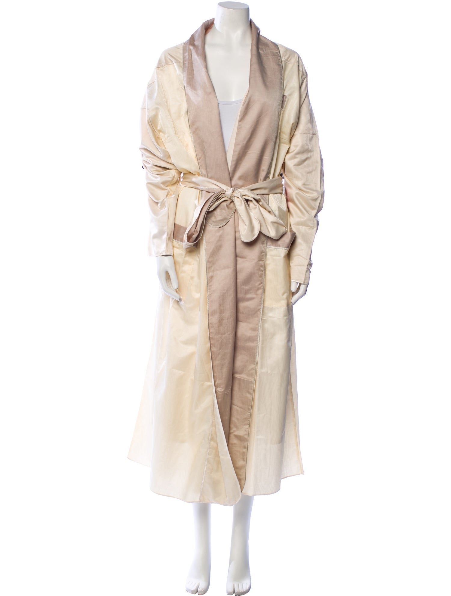 Fernando Sanchez Nylon Colorblock Pattern Robe