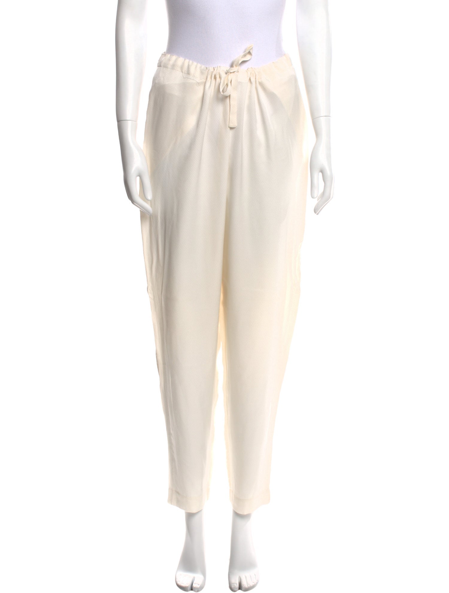 Fernando Sanchez Silk Skinny Leg Pants