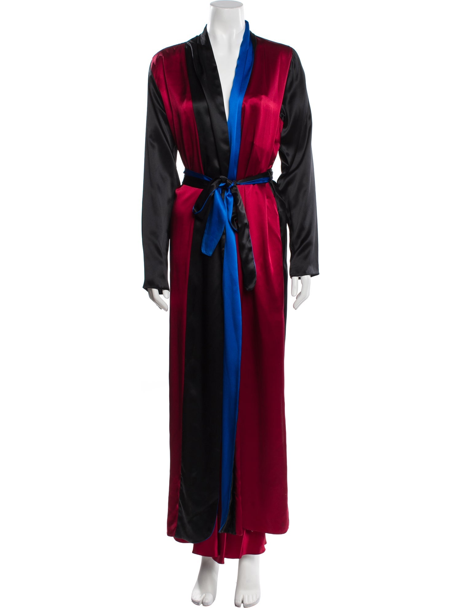 Fernando Sanchez Silk Lace Trim Embellishment Robe