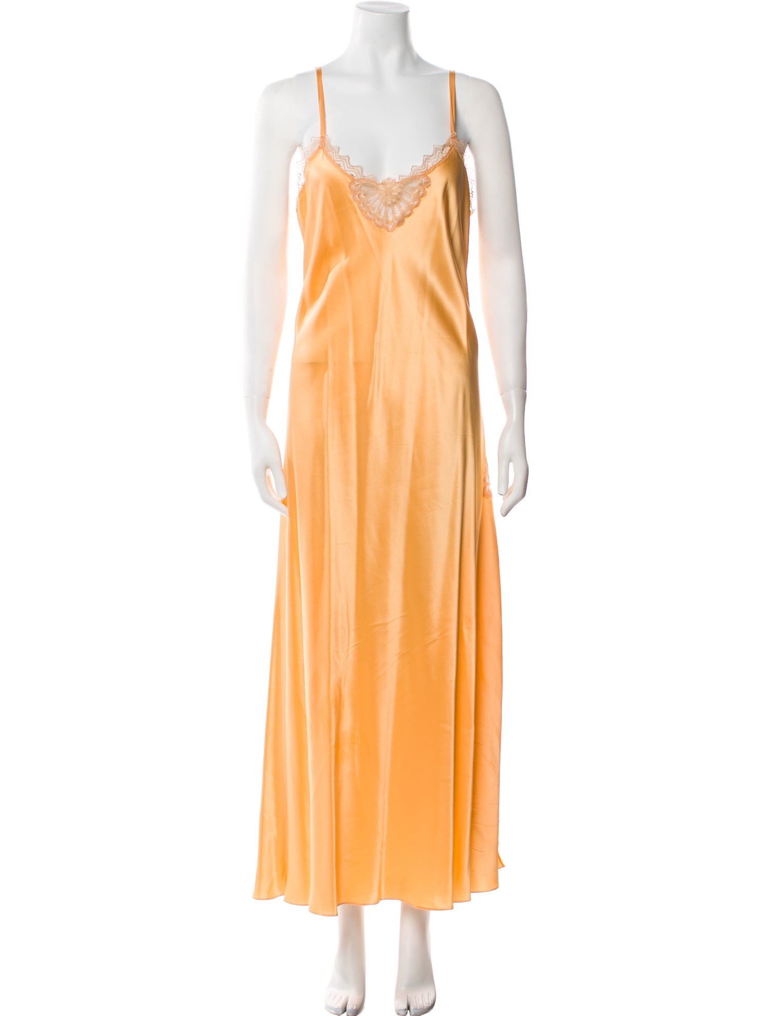 Fernando Sanchez Silk Embroidered Accent Nightgown