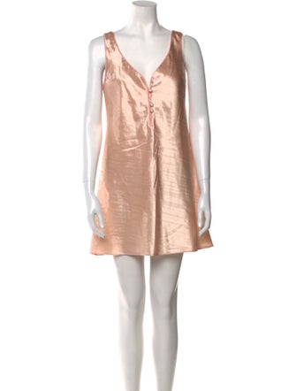 Fernando Sanchez V-Neck Mini Dress