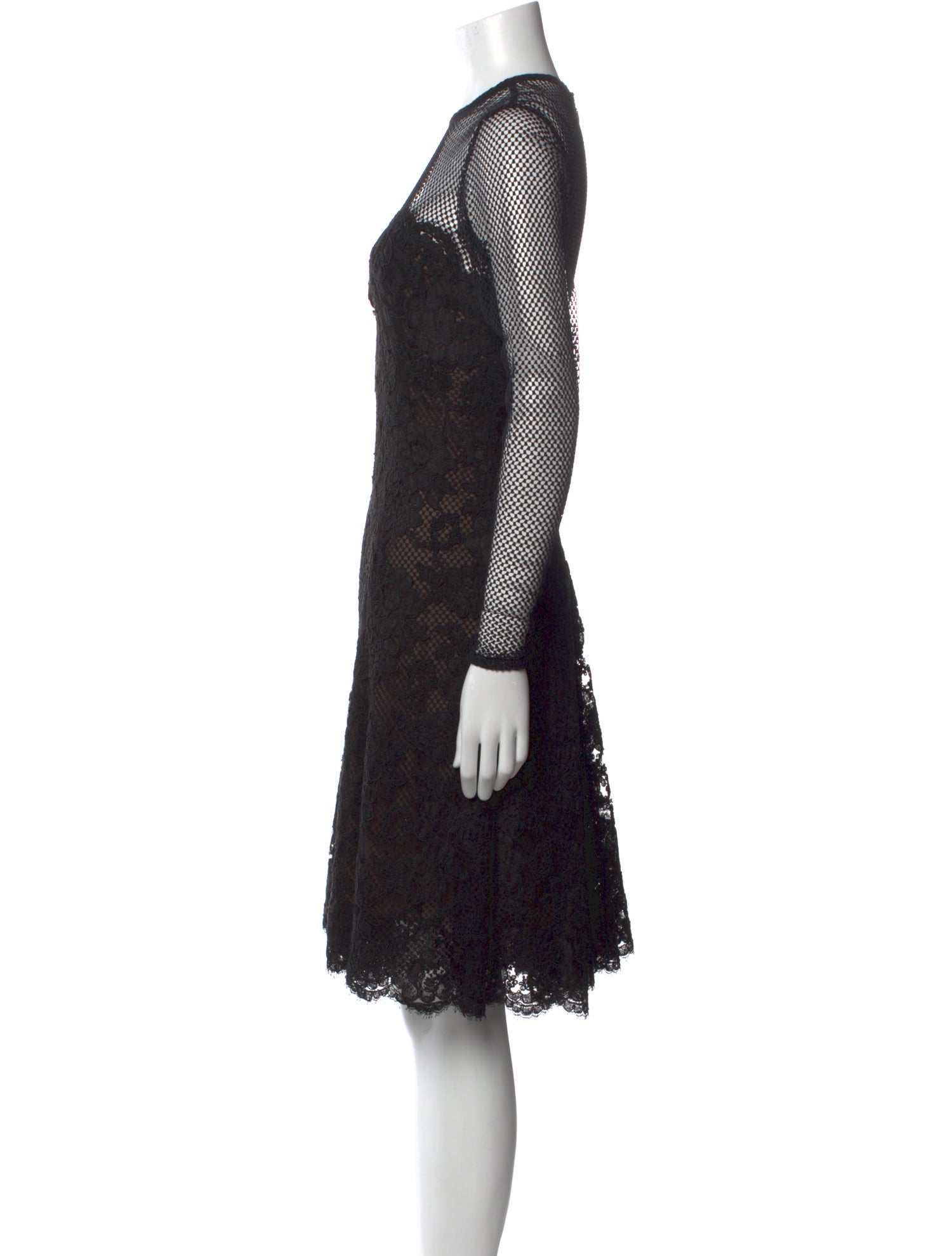 Fernando Sanchez Lace Pattern Knee-Length Dress