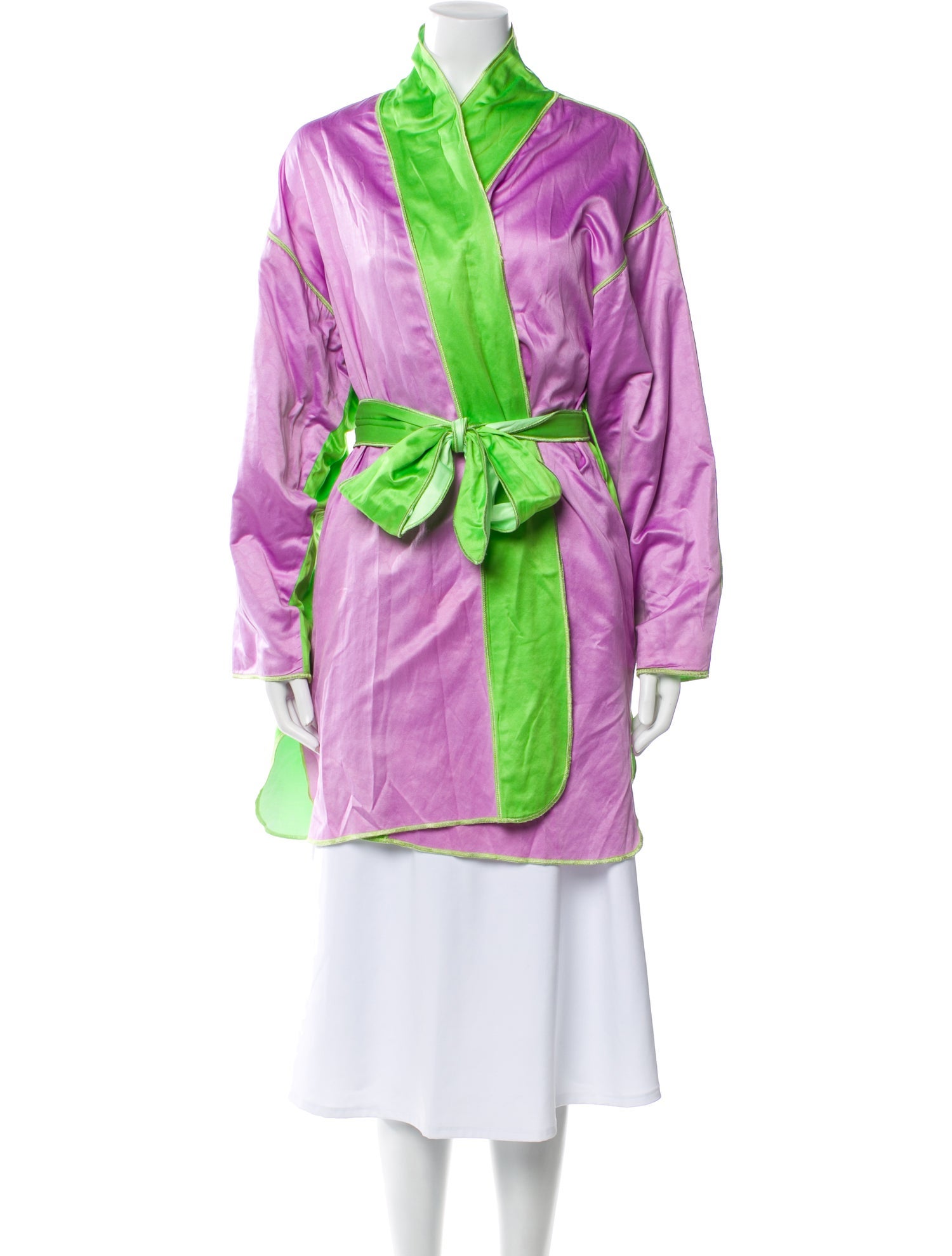Fernando Sanchez Colorblock Pattern Robe