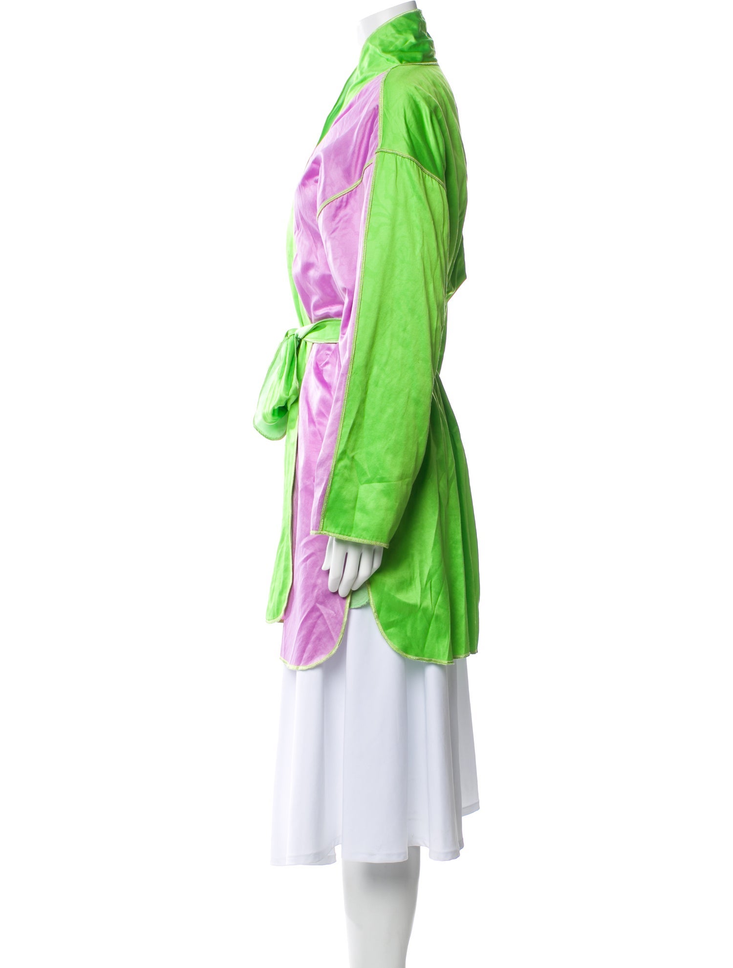 Fernando Sanchez Colorblock Pattern Robe