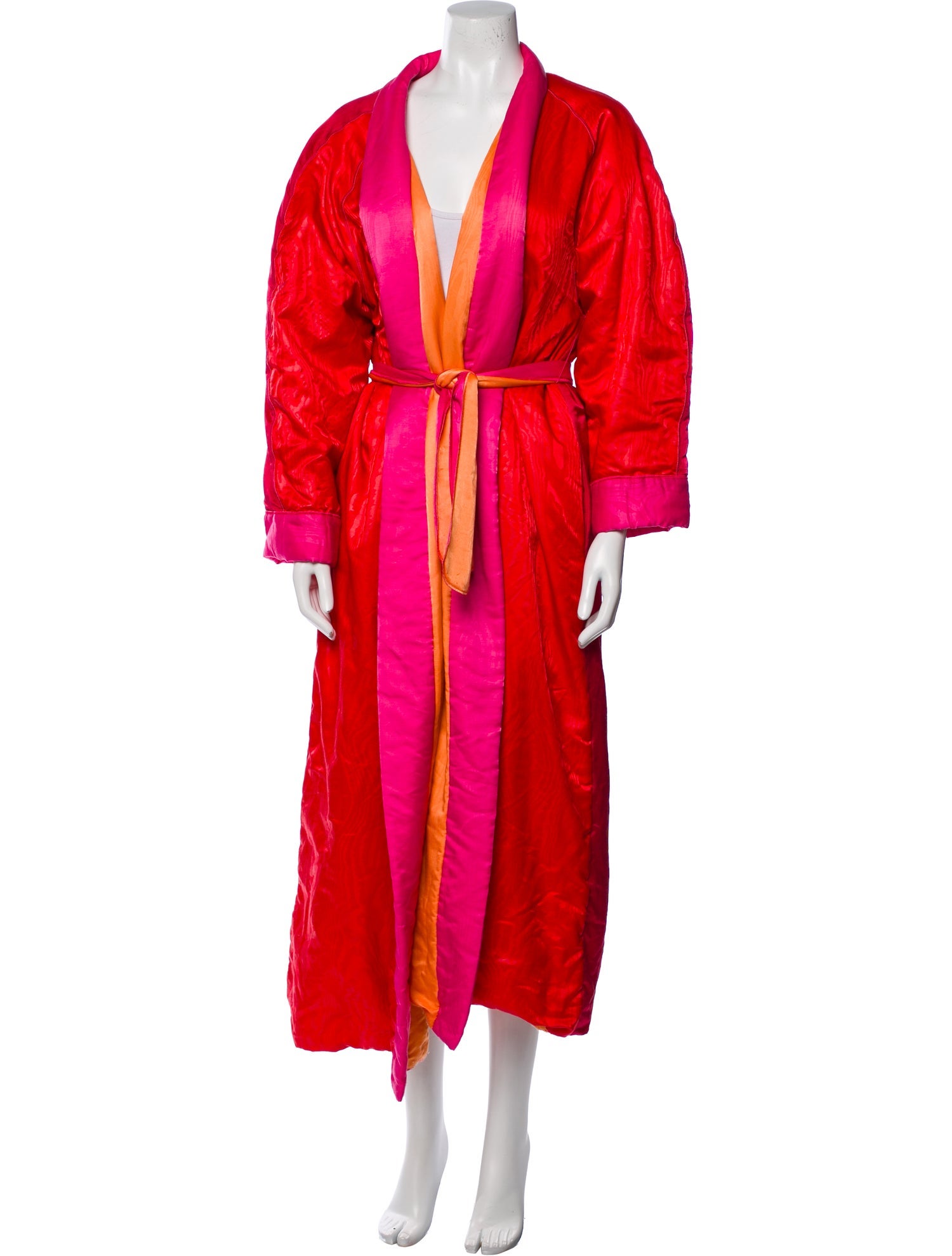 Fernando Sanchez Nylon Colorblock Pattern Robe