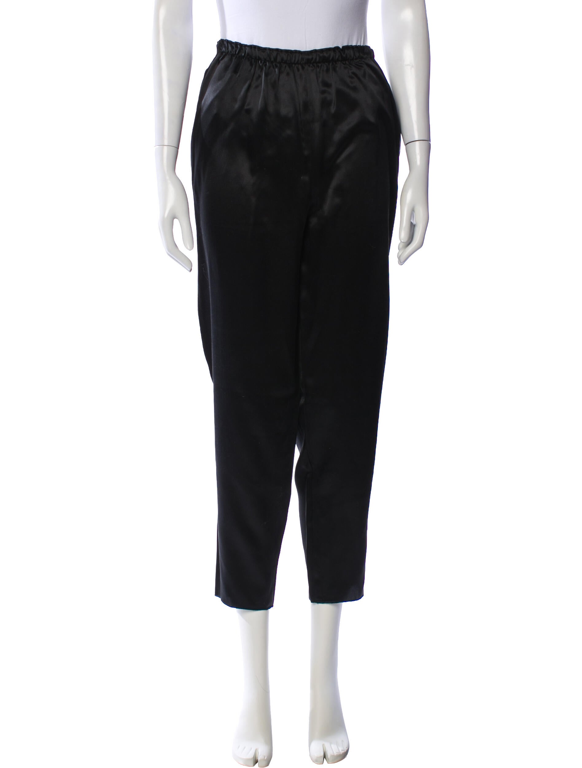 Fernando Sanchez Silk Straight Leg Pants