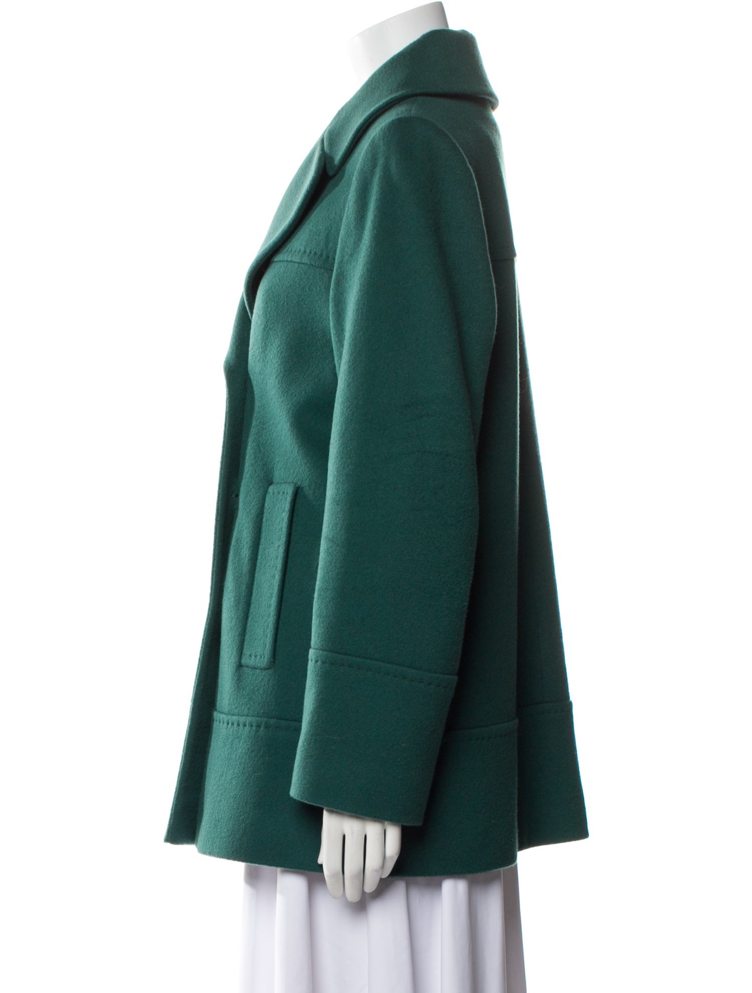 Fleurette Wool Peacoat