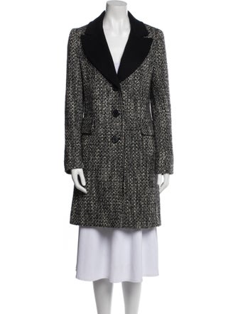 Fleurette Wool Tweed Pattern Coat