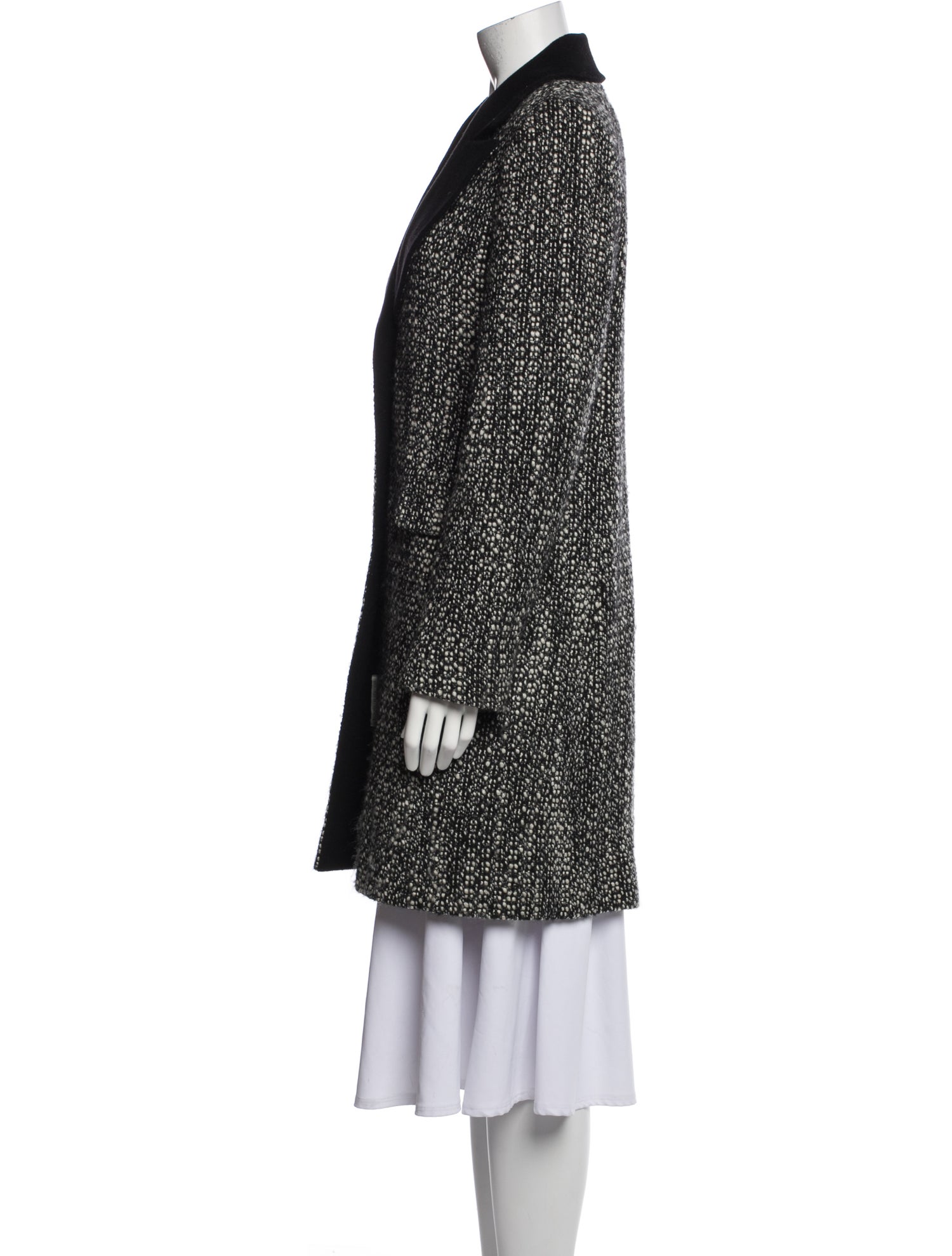 Fleurette Wool Tweed Pattern Coat
