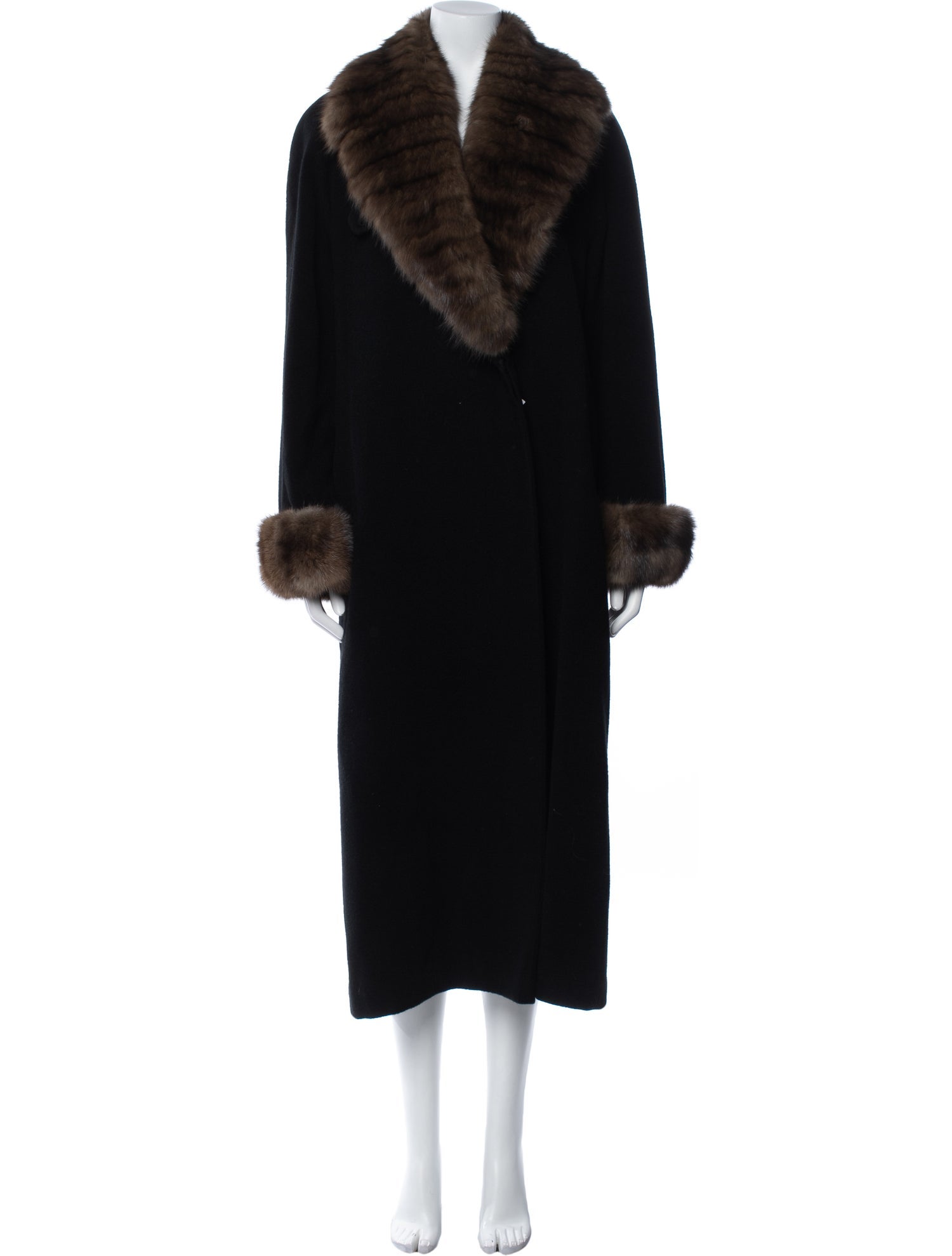 Fleurette Cashmere Faux Fur Coat
