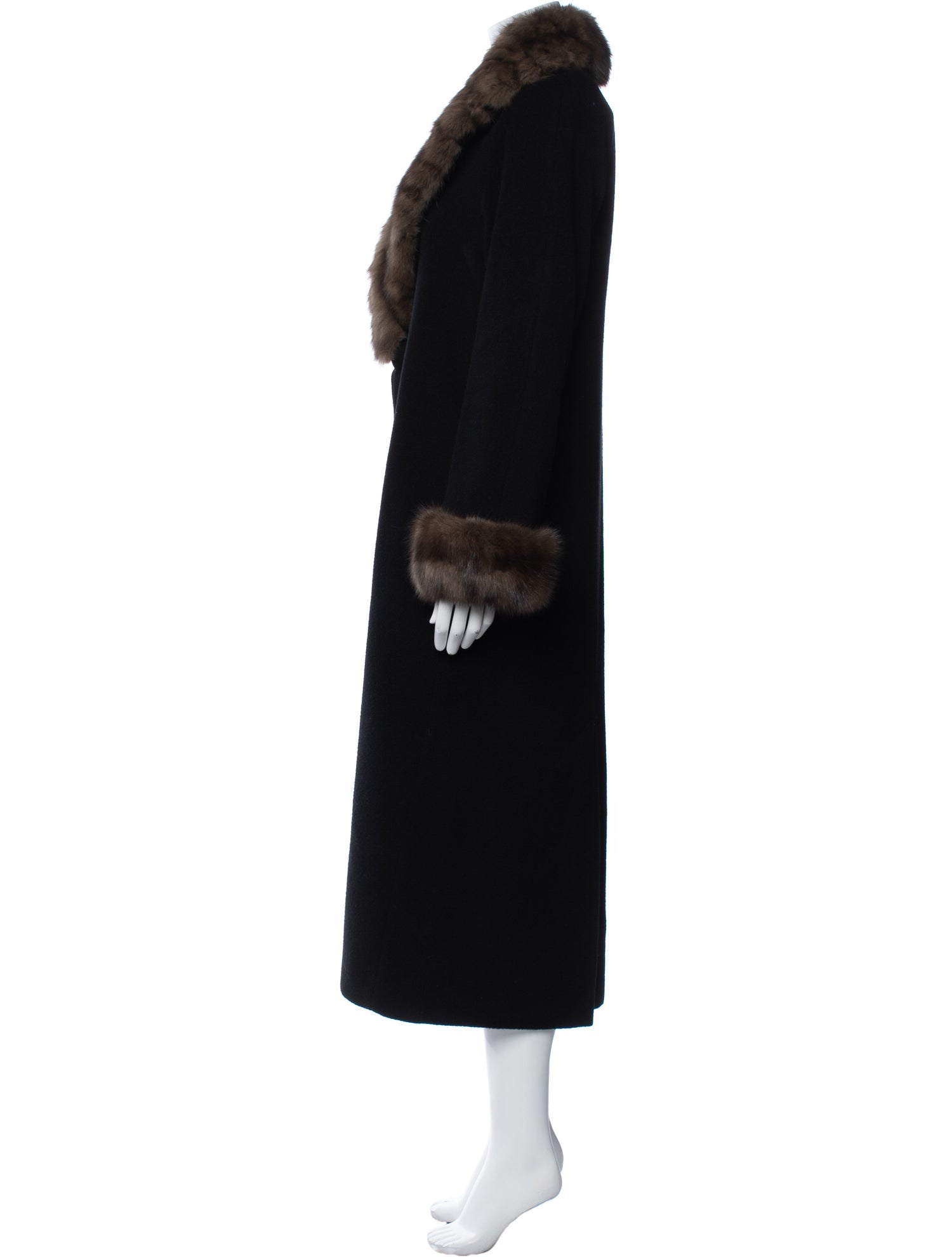 Fleurette Cashmere Faux Fur Coat