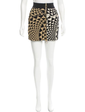 Fausto Puglisi Geometric Jacquard Knit Skirt w/ Tags