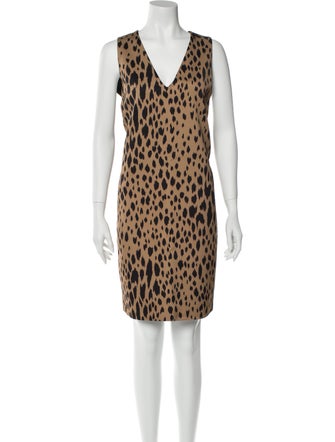 Fausto Puglisi Animal Print Knee-Length Dress