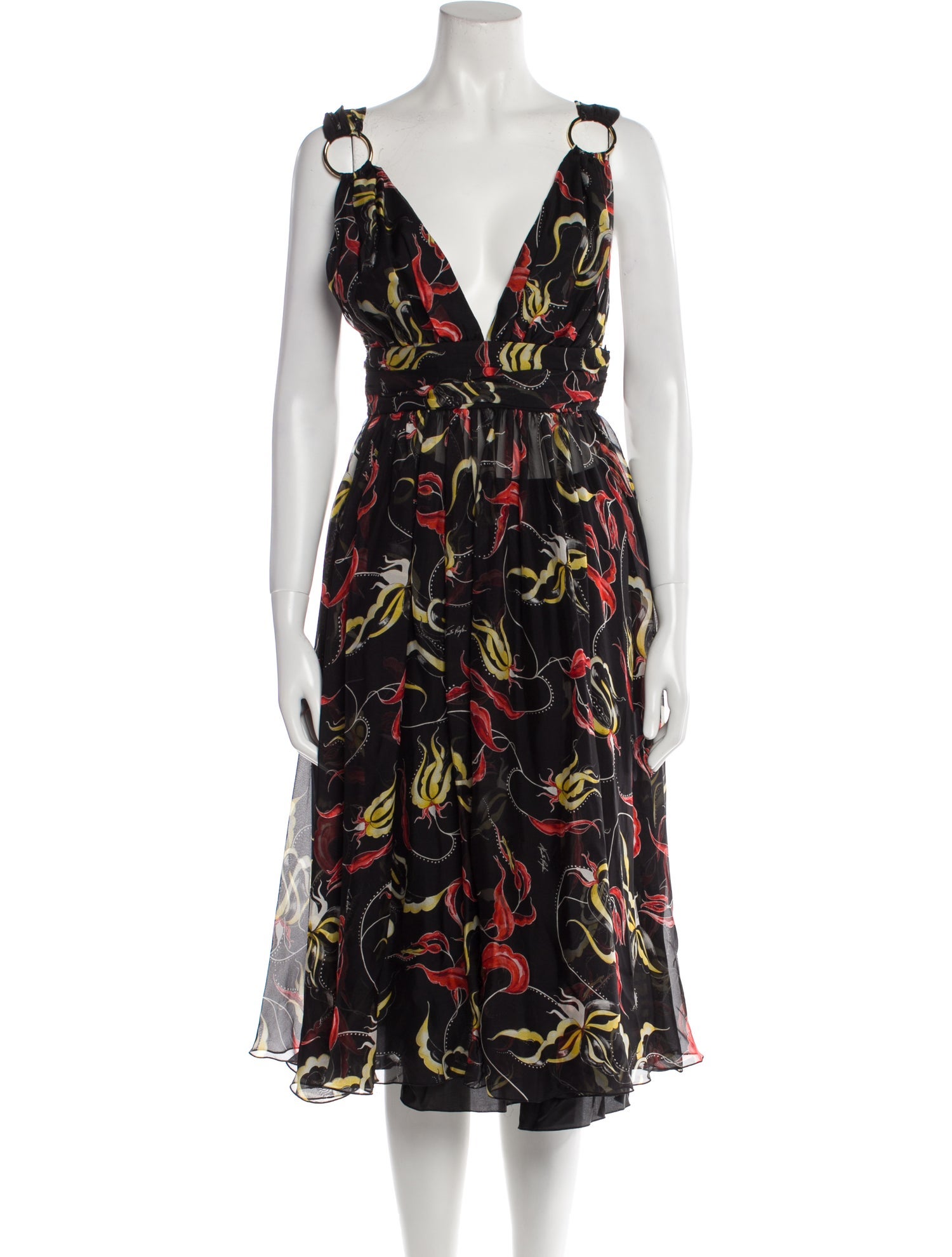 Fausto Puglisi Silk Midi Length Dress