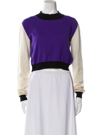 Fausto Puglisi Cashmere Colorblock Pattern Sweater