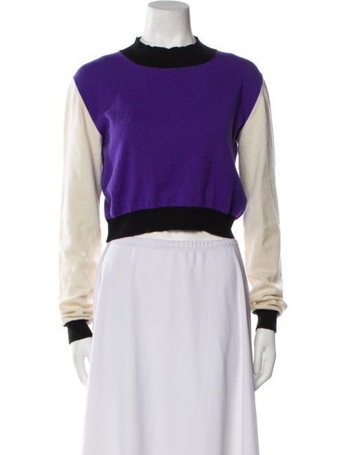 Fausto Puglisi Cashmere Colorblock Pattern Sweater