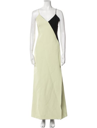 Fausto Puglisi Colorblock Pattern Long Dress