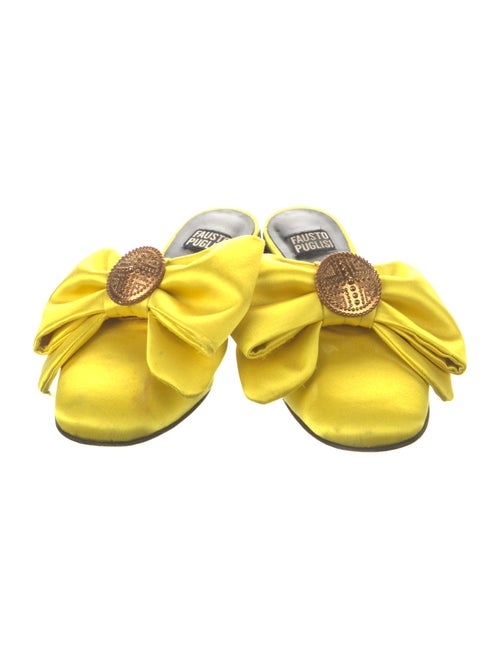 Fausto Puglisi Satin Bow Accents Mules