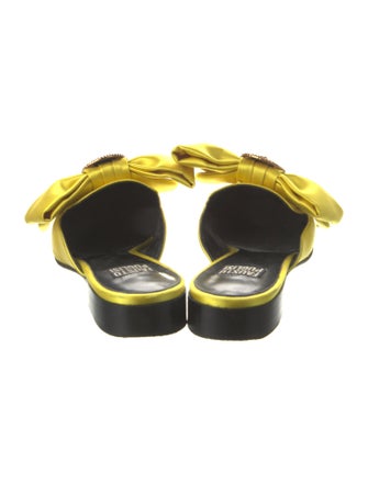 Fausto Puglisi Satin Bow Accents Mules