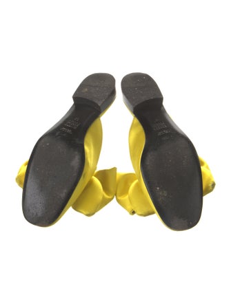 Fausto Puglisi Satin Bow Accents Mules