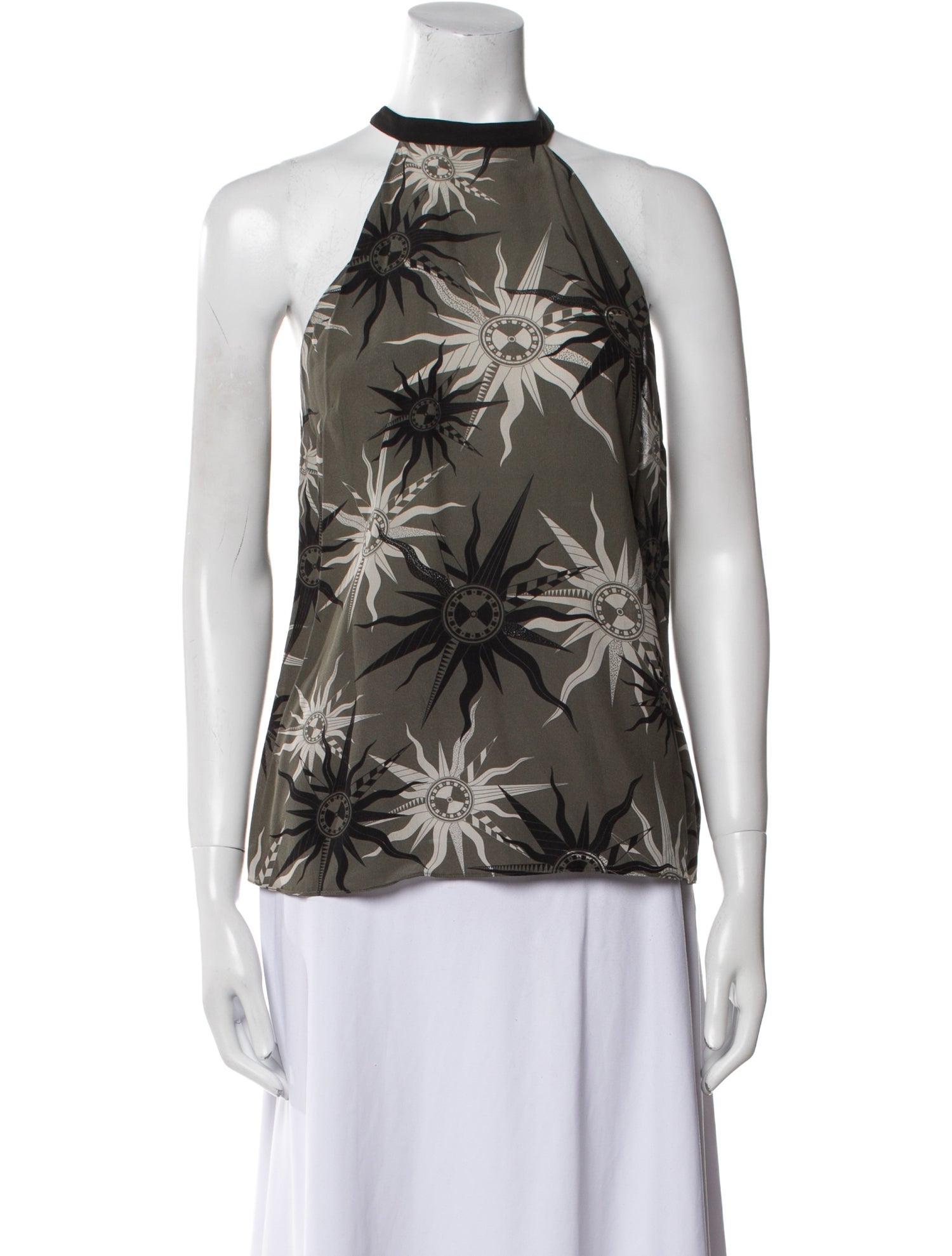 Fausto Puglisi Silk Floral Print Blouse