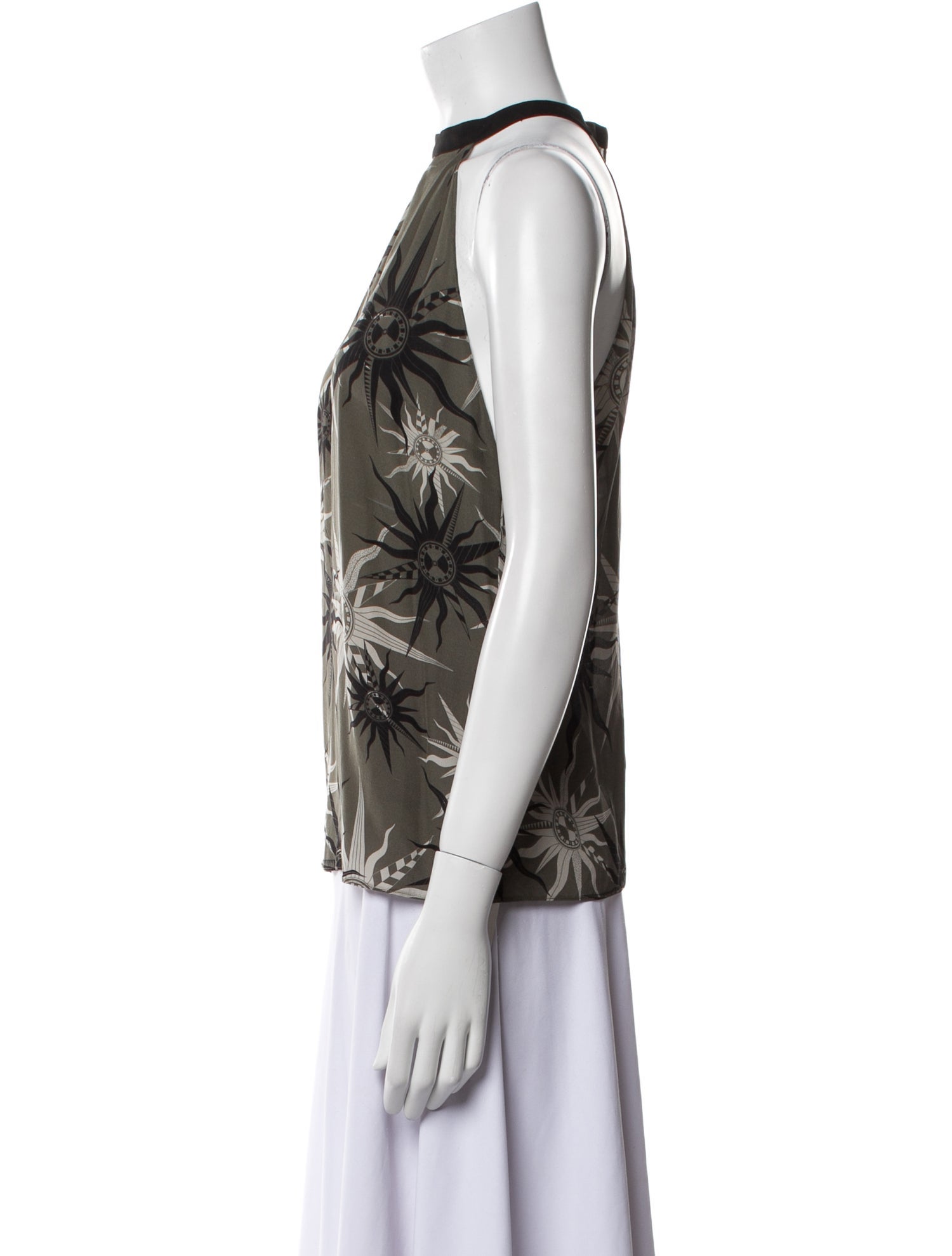 Fausto Puglisi Silk Floral Print Blouse