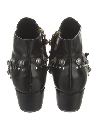 Fausto Puglisi Leather Studded Accents Boots