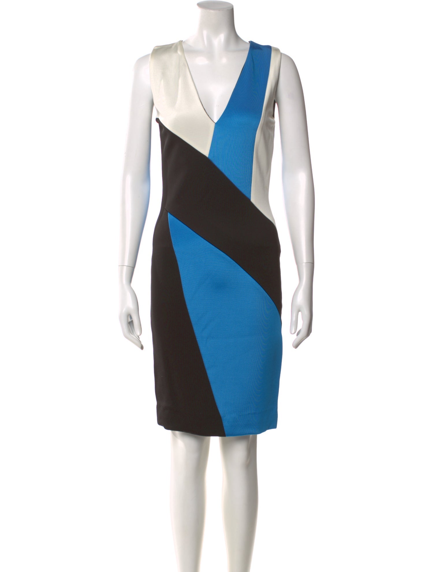 Fausto Puglisi Colorblock Pattern Knee-Length Dress