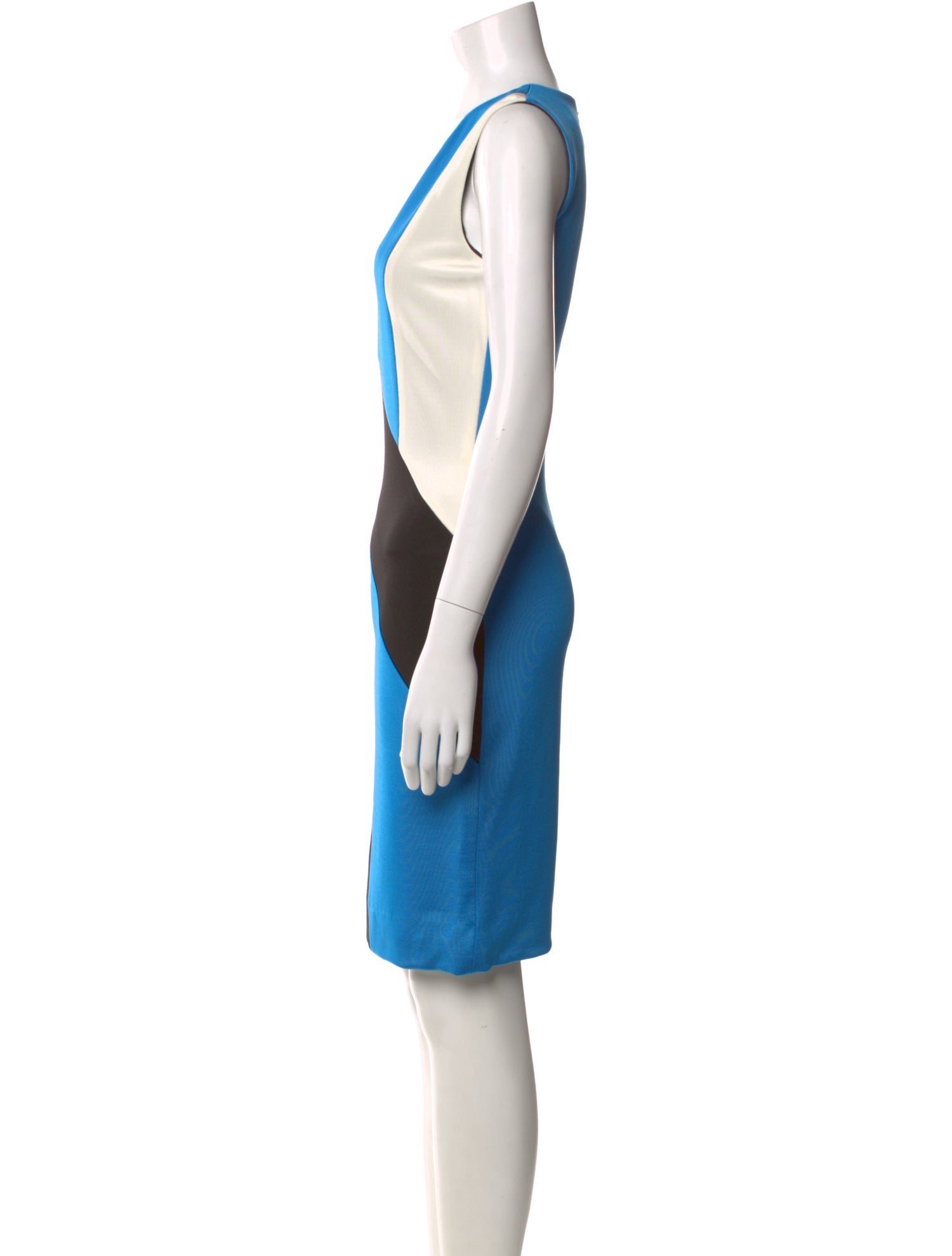 Fausto Puglisi Colorblock Pattern Knee-Length Dress