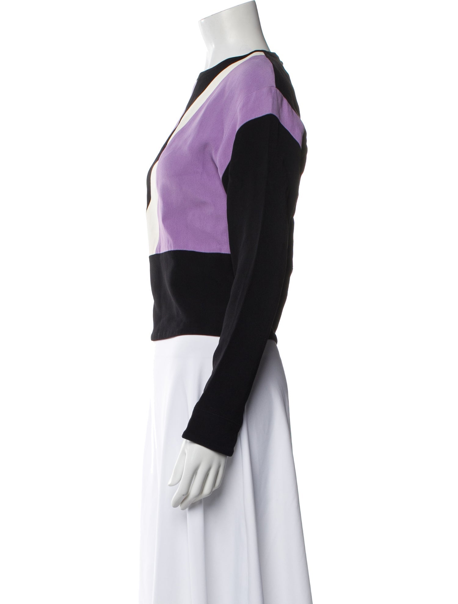 Fausto Puglisi Colorblock Pattern Crew Neck Top