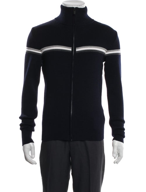 Fusalp Merino Wool Colorblock Pattern Cardigan