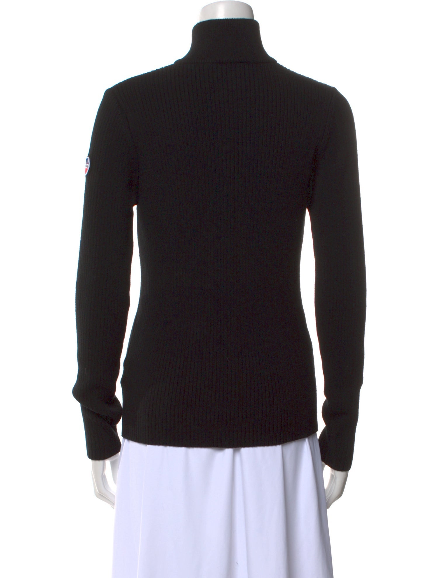 Fusalp Colorblock Pattern Mock Neck Sweater