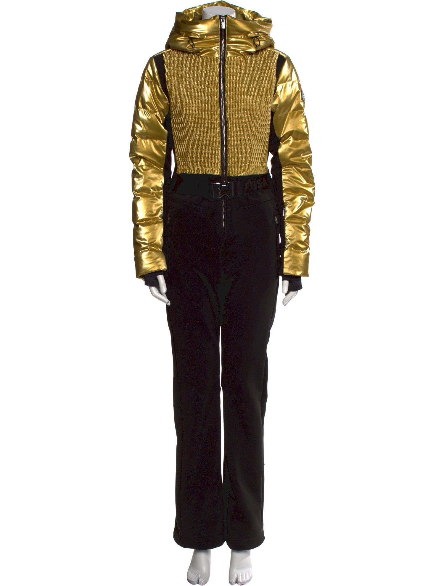 Fusalp Colorblock Pattern Turtleneck Jumpsuit