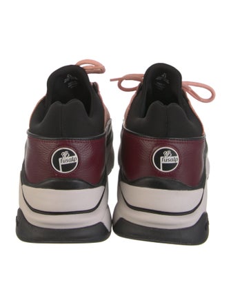 Fusalp Suede Colorblock Pattern Sneakers