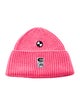 Fusalp Pink Merino Wool Patchwork Knitted Beanie